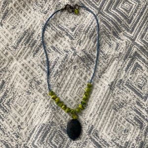 Green and blue necklace